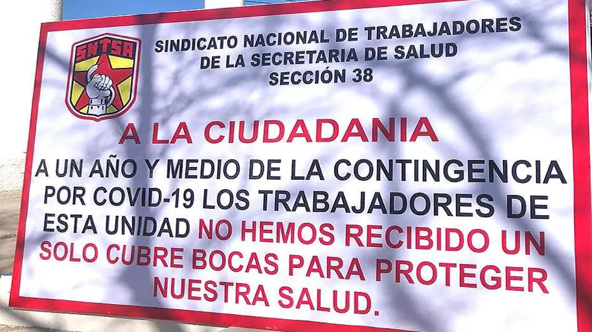 cartel de denuncia sindicato SNTSR